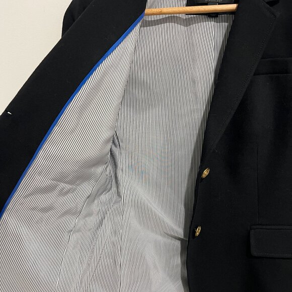 J CREW Schoolboy Solid Black Blazer Jacket sz US 6 - Picture 4 of 4